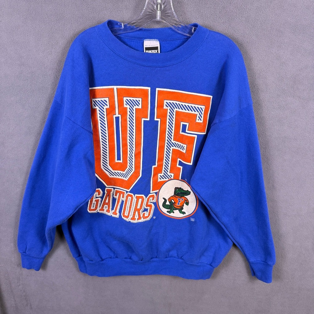 Vintage Florida Gators Sweatshirt Mens 2XL Blue Crewneck Pullover Sweater Tultex